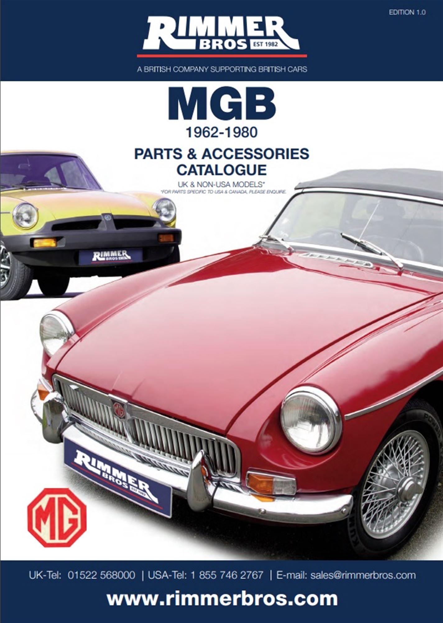 Rimmer Bros MGB & MGB GT Catalogue (19621980) 204 Pages
